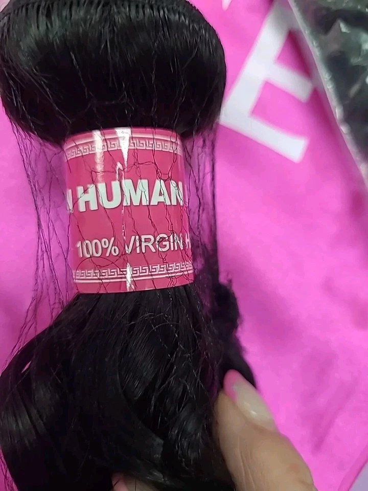 Nuevo Unice Cabello Humano Virgen Peruana 3 Paquetes de Trama 24" Negro Foto 4 de 4