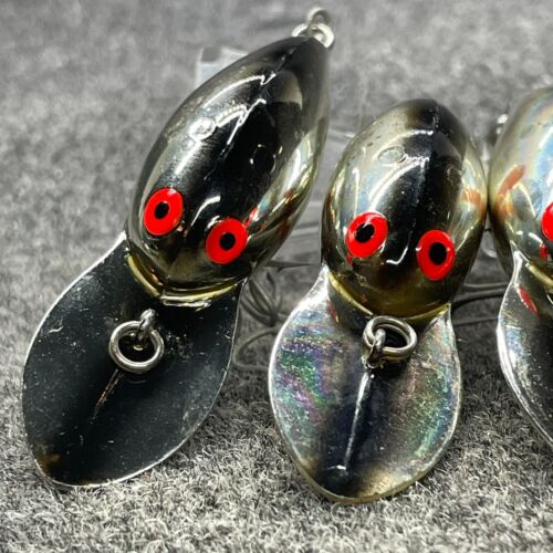 Bomber Model A 6a Vintage Screw Tail Crankbaits Lot of 4 Lures - MB Chrome Black - Picture 9 of 10
