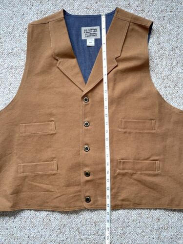 Frontier Classics Old West Victorian Tan Single Breasted Vest 2XL - Picture 6 of 7