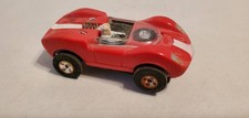 Aurora HO 1966 McLaren Elva Thunder Jet 1397 Mark II Red w/Whte Stripe Slot Car