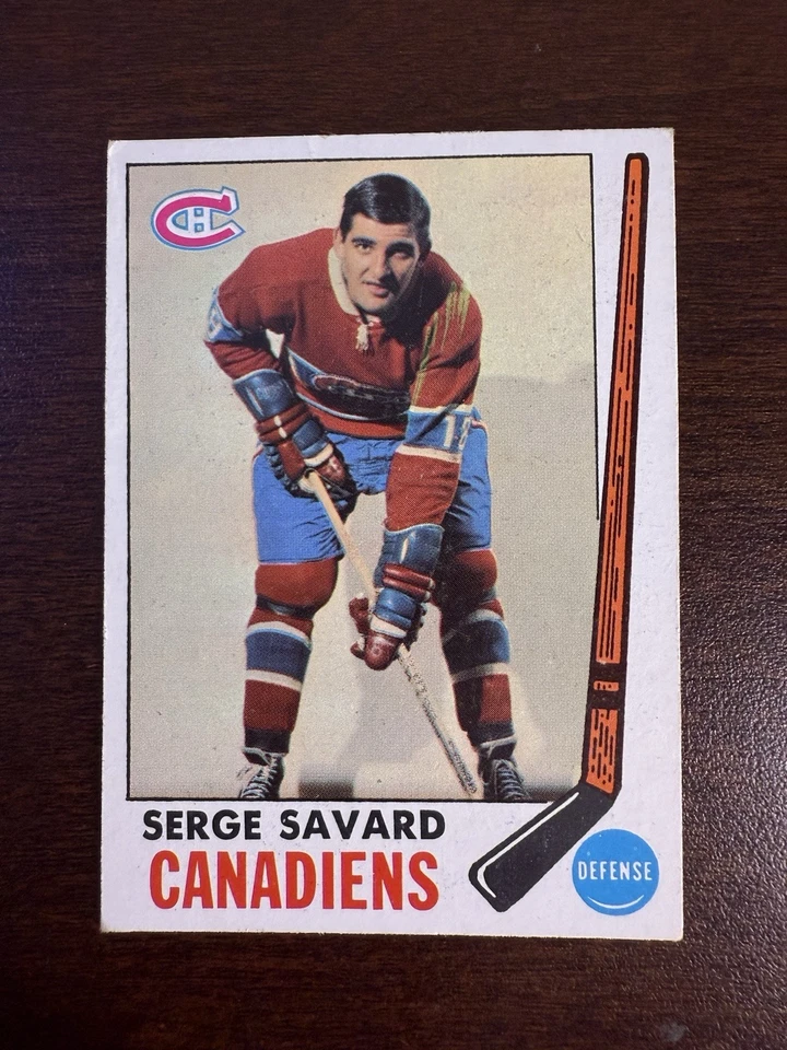 1969-70 Topps Serge Savard #4 (RC) 2 张卡套装蒙特利尔加拿大人 — 第 2/4 张图片