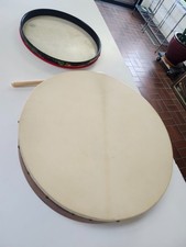 Set of 2 Hand Drums for Sale - 1 Vintage Wooden Drum and 1 Remo Kid's Hand Drum