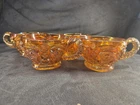 Antique Imperial Glass Fashion Marigold Carnival Glass Punch Cups Set of 4 VTG