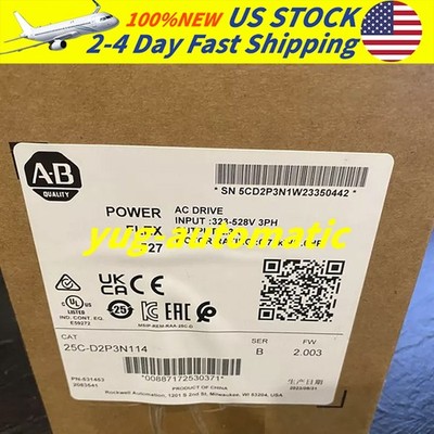 New Allen-Bradley 25C-D2P3N114 PowerFlex 525 Modbus RTU Communication Drive