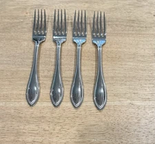 Oneida American Harmony Everyday Flatware Dinner Forks, Set of 4