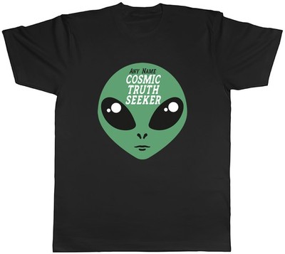 Personalisiertes lustiges kosmisches Wahrheitssucher Aliens Herren T-Shirt Tee Geschenk Top