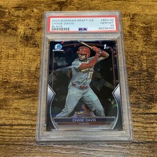 2023 BOWMAN CHROME SAPPHIRE BLACK REFRACTOR /10 CHASE DAVIS PSA 10 