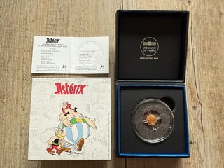 Frankreich 5 Euro Gold Asterix Obelix Idefix 2022 Goldmünze PP