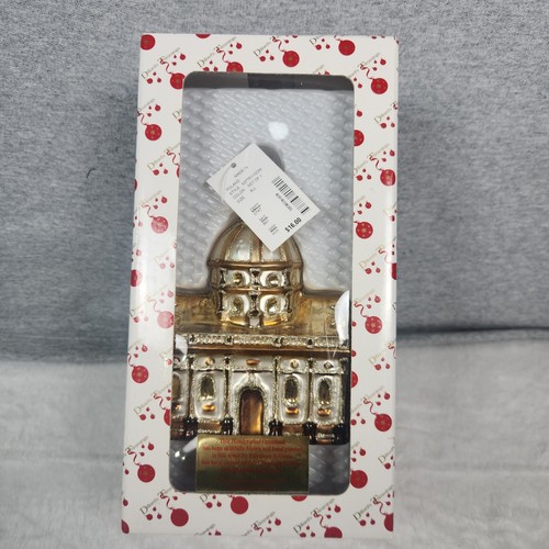 Dillards Made In Poland Glas Weihnachtsschmuck Basilika. Neu mit Etikett Nos - Bild 1 von 12