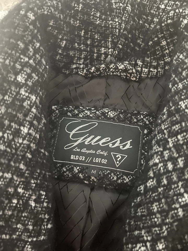 Guess женщин черный Твид куртка M размер - Изображение 4 из 4