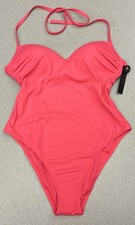 Victoria Secret Essential Push-Up Cheeky One-Piece Swimsuit. Pink Island. Lg NWT