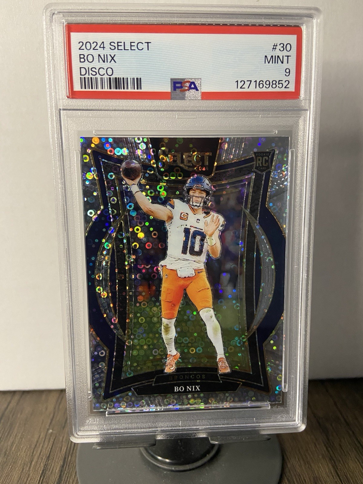 2024 Panini Select - Concourse Bo Nix #30 Disco Prizm (RC)