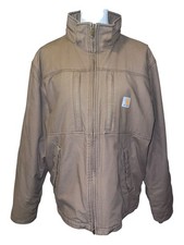 Carhartt Men's Full Swing Jacket With Zipper Pockets Brown Size Large