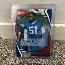2021 Absolute Red Squares Signatures /100 Kwity Paye #150 Rookie RC Indy Colts
