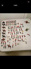 Britains Ltd Vintage Lead Cowboy  Western Figures Lot w/ Horses  Cannons