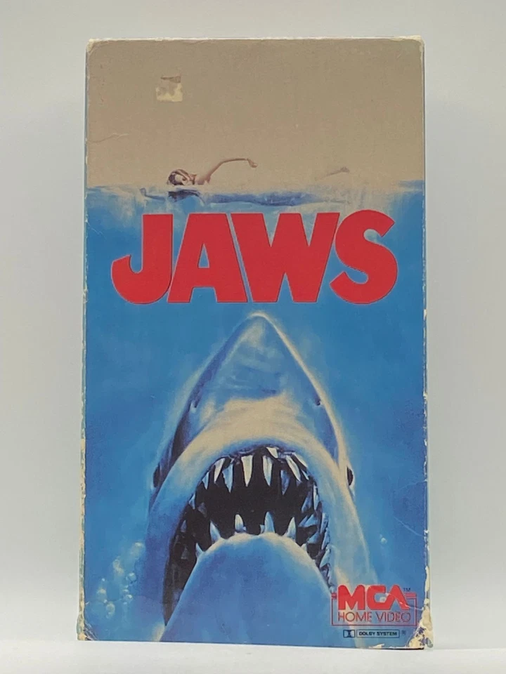 Jaws VHS – 1983 MCA Red Logo – Pristine Tape, Worn Sleeve, Collector Copy - Image 4 of 4