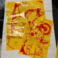 Pokemon Center Japan Pikachu Shopping Bag Set of 2 Large  Small Plastic Unused