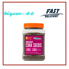 BetterBody Foods Organic Chia Seeds 2 lbs, 32 Oz, with Omega-3, Non-GMO, Gluten