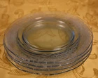 Set Of 4 Fostoria Depression Glass - June Blue "Azure" 8 3/4” Luncheon Plates