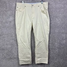 Peter Millar Pants Mens 38 Yellow Soft Touch Twill 5 Pocket Performance Chino