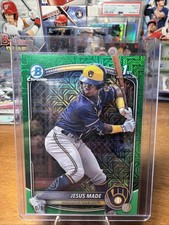 2025 Bowman - Chrome Prospects Jesus Made #BCP-50 Green Mojo Refractor /99 (RC)