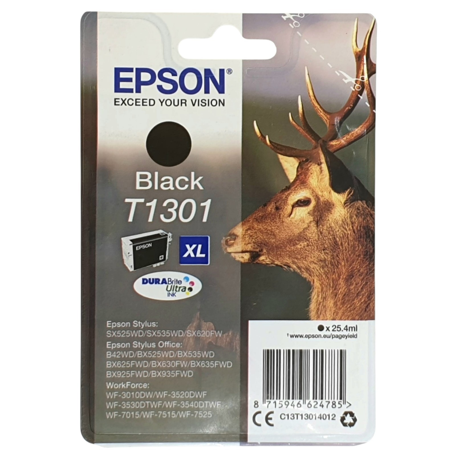 Epson T1301XL Black Stag Genuine High Yield DURABrite Ultra Ink Cartridge - Image 4