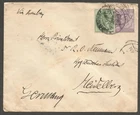 India 1906 Woodlands Hotel Cover Darjeeling to Germany (receiver) Sea Post