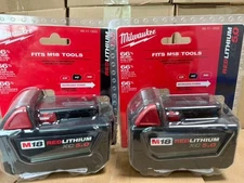 Milwauke 48-11-1850 M18 REDLITHIUM XC 5.0Ah Batteries 2-PCS  Brand New