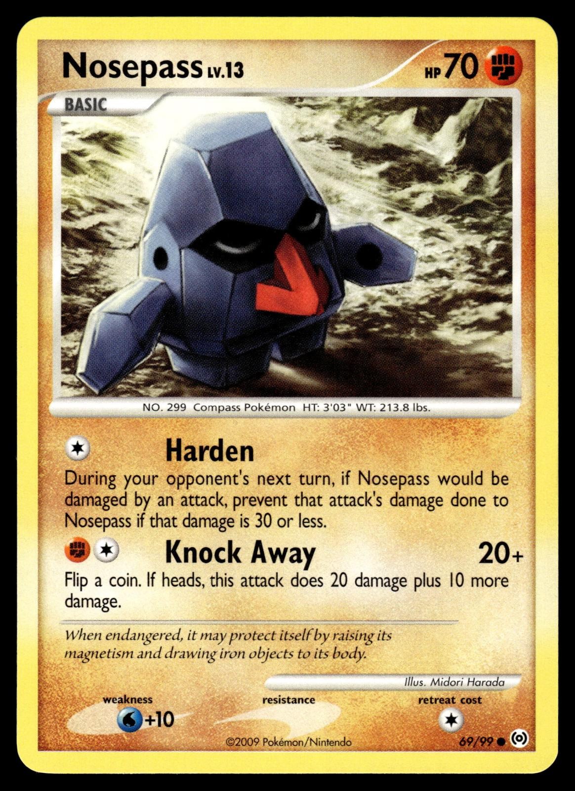 Nosepass 69/99 Common Arceus Pokemon Lightly Played
