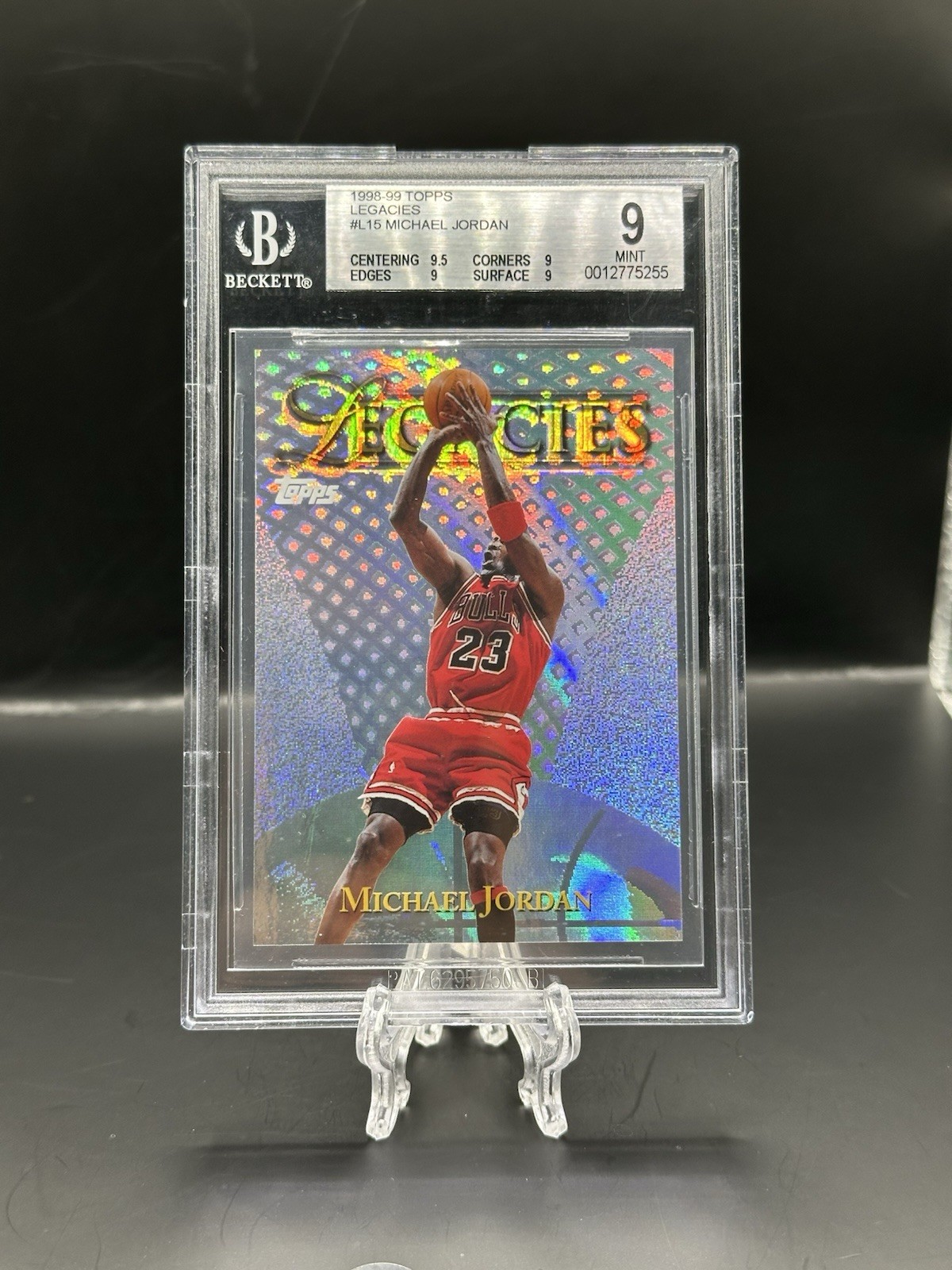 Michael Jordan 1998-99 Topps Legacies Chicago Bulls HOF #L15 BGS 9
