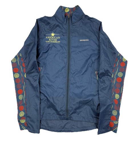 Patagonia Women’s M Windbreaker Lightweight Jacket Blue Polka Dots - Picture 1 of 6