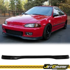 Fits 92-95 Honda Civic 2/3 Door TR Style Front Bumper Lip Spoiler Unpainted PU