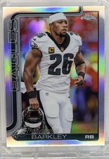 2025 Topps Chrome Football Saquon Barkley Image Variation Refractor SSP #248