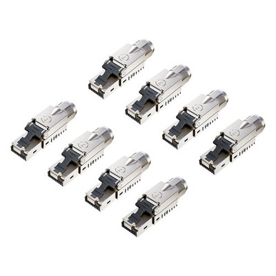 RJ45 Netzwerkstecker Kabelstecker Cat7 Ethernet 10 Gbps 600MHz 8 Stück