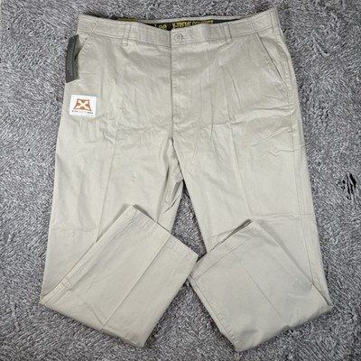 Lee Performance Series X-Treme Comfort Khaki Pants Mens 44x30 Beige Flat Front