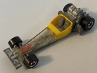 Vintage Hot Wheels Odd Rod 1976 Yellow Dragster Flames Flying Colors Hong Kong
