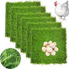 Chicken Nesting Box Pads, 6 Pcs Artificial Grass Rug Carpet Synthetic Turf Mat N