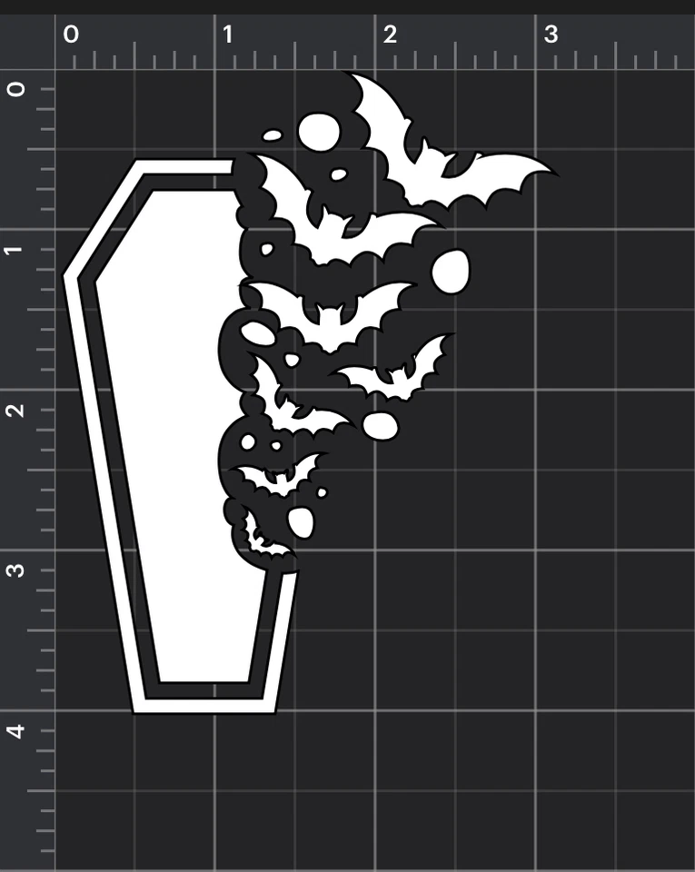 Ataúd espeluznante con murciélagos pegatina calcomanía de Halloween coche camión ventana vinilo Foto 3 de 4