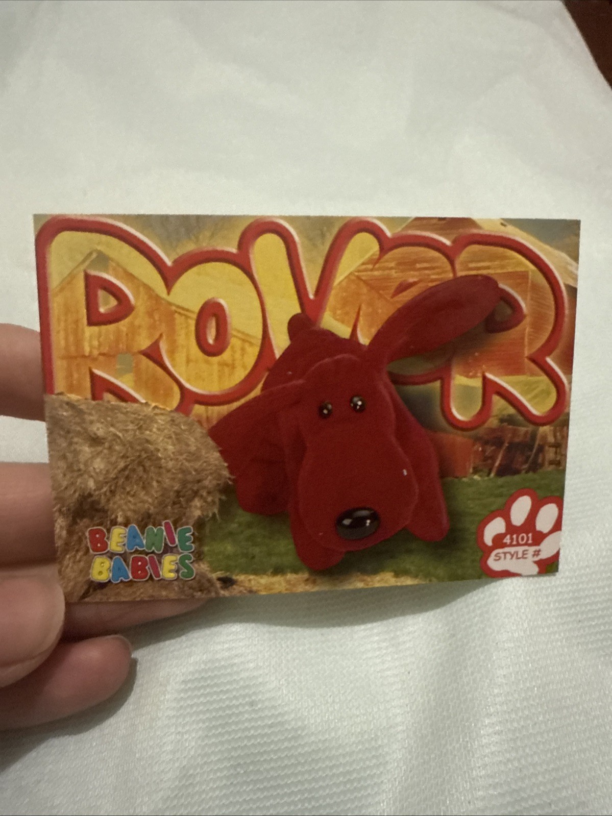 Ty Beanie Babies Rover the Kelpie Dog Trading Card 2nd Edition Series 4 1999