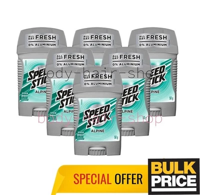 Lot de 6 bâtons de déodorant alpin Speed Stick pour hommes parfum frais et cr... - Photo 1/4