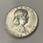 1961 Franklin Silver Half Dollar 50C BU/AU Raw US Coin Philadelphia