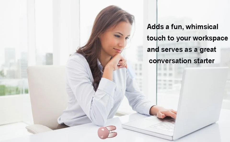 Wireless Mouse Bluetooth Cute Bunny Shape Small Quiet USB Optical Silent Funn... - Image 3 of 4