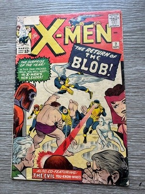 X-Men #7 GD 2.0 Blob! Magneto! Scarlet Witch Appearances! Marvel 1964