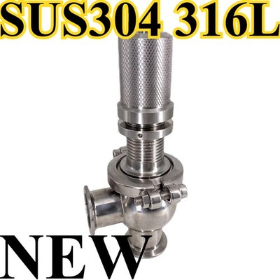 Sanitary SUS304 316L Tri Clamp Pressure Air Relief Safety Valve 1.5'' 2'' 2.5'' 3''