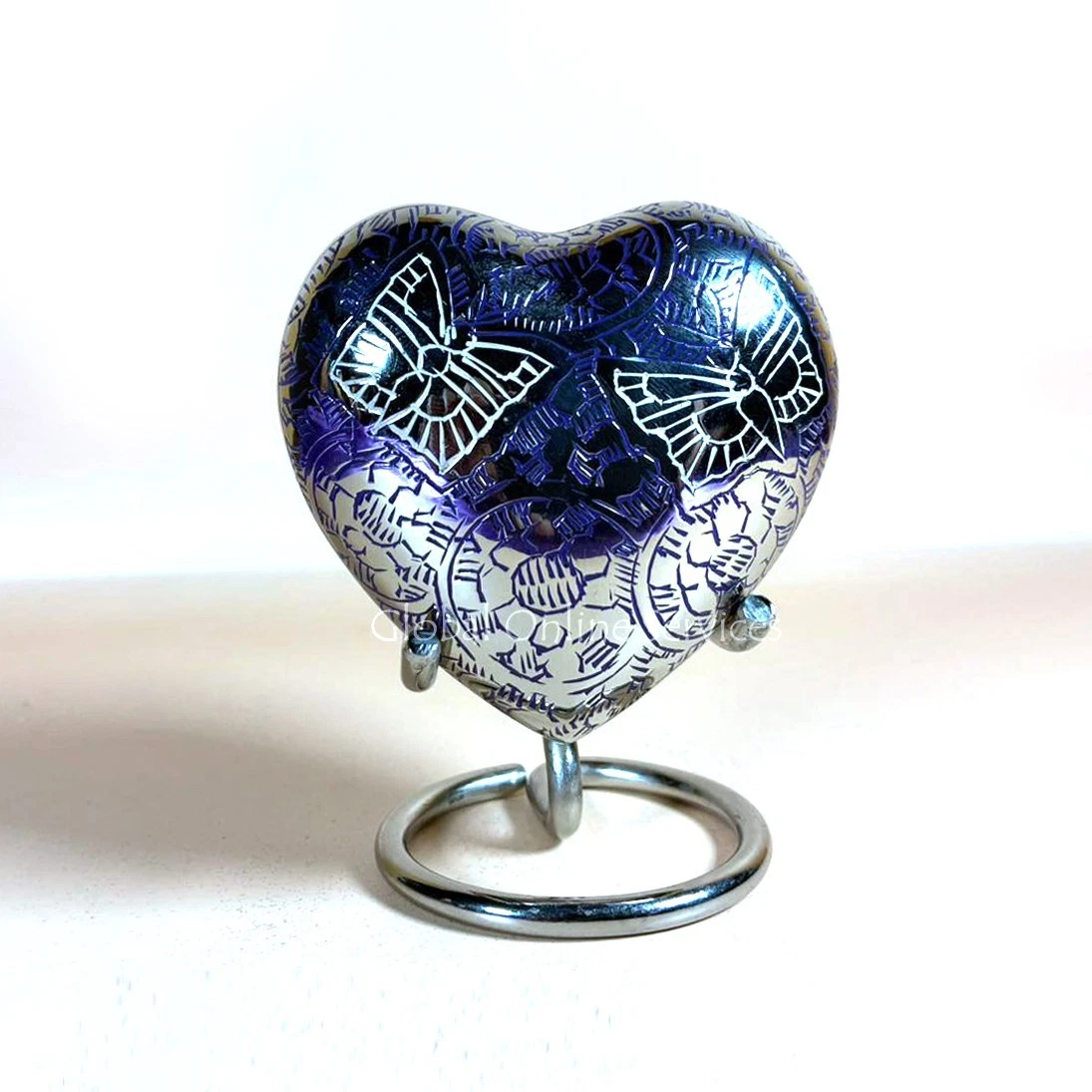 Beautiful Small Double Butterfly's Engraved Heart Keepsake Urn for Human
Opens in a new window or ta