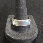 Vintage Sterling Silver Spinner Wedding Band Made In Mexico Size 10.25