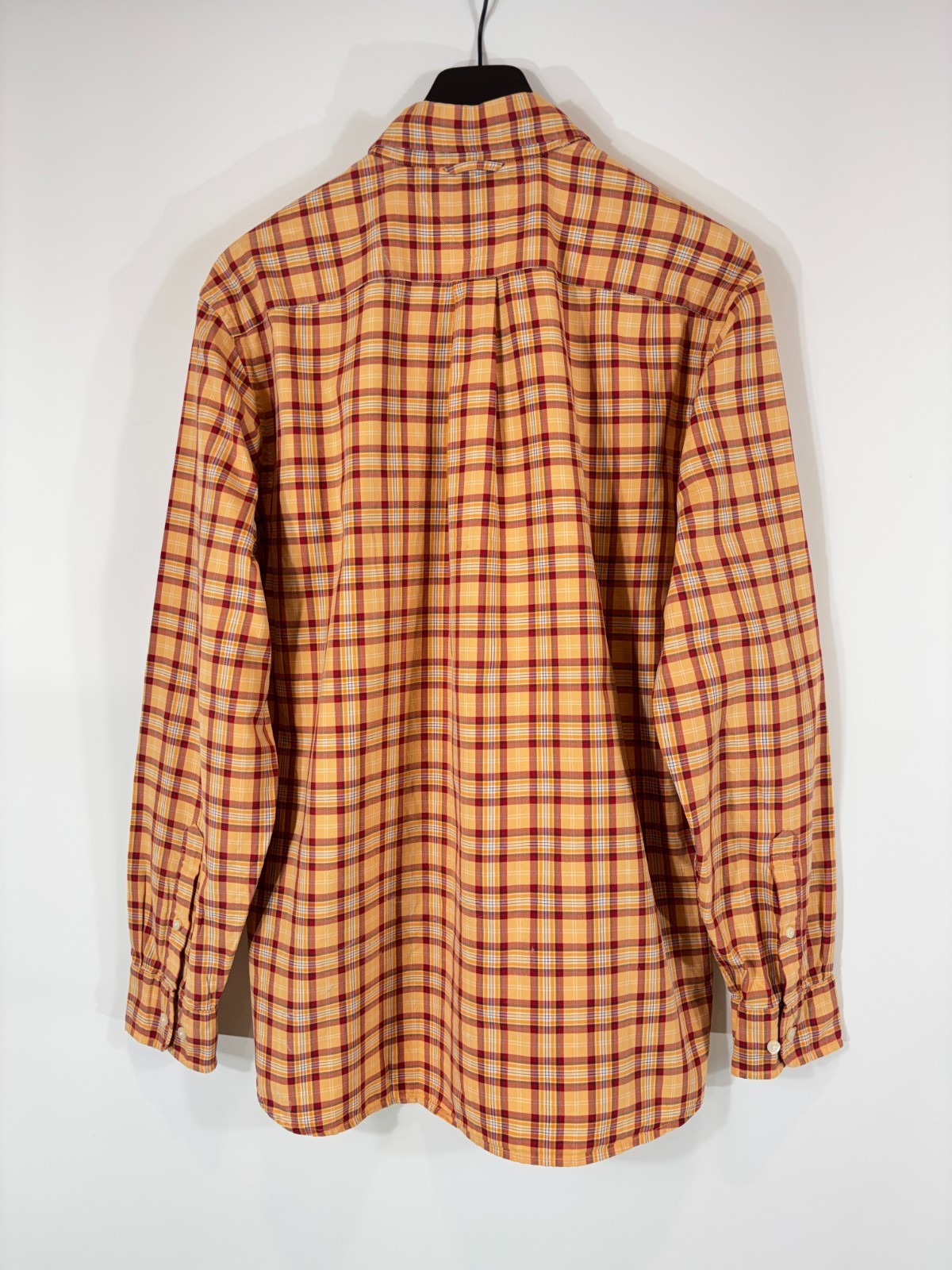 TOMMY HILFIGER 80's Two-Ply Shirt Men's LARGE Button Down Collar Check Plaid thumbnail 3