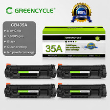 Black CB435A 35A Toner Cartridge 4 Pack Fits HP LaserJet P1005 P1006 P1007 P1009
