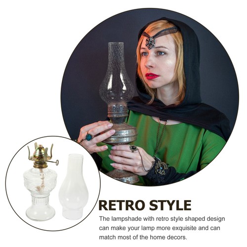 Glass Crafts Kerosene Lamp Lantern Decorations with Carry Handle Vintage - Picture 6 of 12