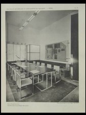 LOUIS SOGNOT - CHARLOTTE ALIX, SALLE DE CONSEIL UCLAF - PLANCHE 1930 - FAUTEUIL